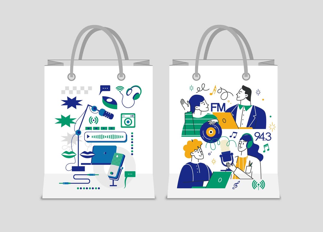 Beanincave 洞豆媒體設計－Kaohsiung Radio Station - Image Bag Design 創意實驗作品